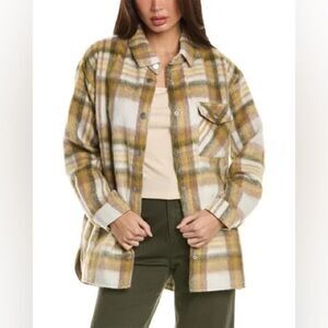 NWT Monrow Plaid Flannel Jacket size XL